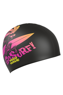 Юниорская силиконовая шапочка SURFER one size черный Mad Wave
