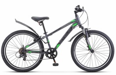 Велосипед STELS NAVIGATOR-400 V 24, колесо 24, рост 12, сезон 2023-2024, серый зеленый