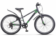 Велосипед STELS NAVIGATOR-400 V 24, колесо 24, рост 12, сезон 2023-2024, серый зеленый