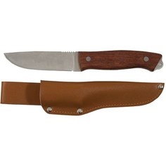 Нож туриста (нержавеющая сталь, деревянная ручка, лезвие 105 мм) FIT IT 10730