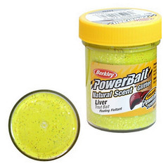 Паста форелевая BERKLEY POWERBAIT NATURAL SCENT Liver Sunshine Yellow, печень, желтый