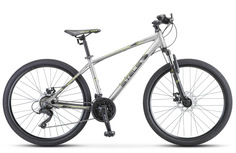 Велосипед STELS NAVIGATOR-590 D 26, колесо 26", рост 16", сезон 2023-2024, серый/салатовый
