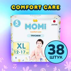 Подгузники-трусики детские Momi 12-17 кг размер 5 XL 38шт Comfort Care