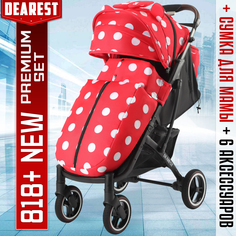 Всесезонная прогулочная коляска Dearest 818 Plus NEW Черная рам Минни