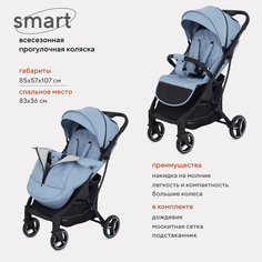Коляска детская прогулочная MOWBaby SMART MB101 Blue 2023