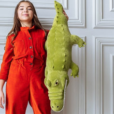 Мягкая игрушка La-LaLand Длинный Крокодил зеленый 80 см