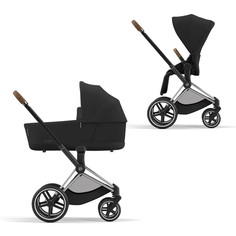 Коляска детская Cybex Priam IV Коляска 2 в 1, шасси IV Chrome Brown Sepia Black