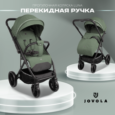 Прогулочная коляска Jovola Luna, перекидная ручка, оливковый