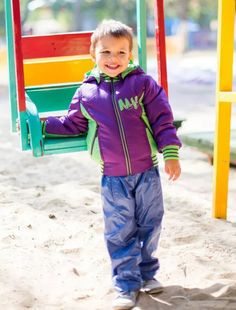 Куртка детская АксАрт 4312-2, фиолетовый- зеленый, 86