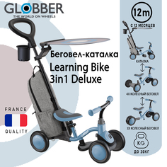 Каталка Globber LEARNING BIKE 3in1 DELUXE, Пастельно-синий