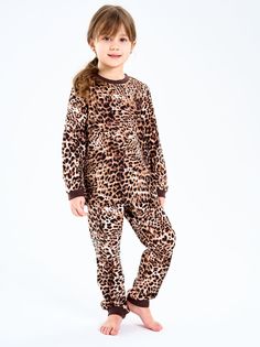 Пижама детская Веселый малыш Leopard цв. коричневый р.134 374170/Leopard_134