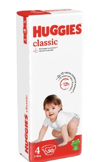 Подгузники Huggies Classic 4 (7-18 кг) 50 шт