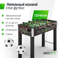 Игровой стол UNIX Line Футбол Кикер 122х64 cм, настольная игра для детей и взрослых