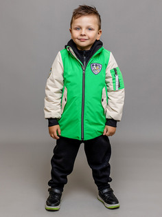 Куртка детская Batik Марек, ярко-зеленый/экрю, 104 Батик