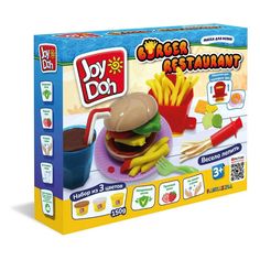 Набор для лепки Joy Doh Burg-150 Бургер и картошка 165 г 3 цвета