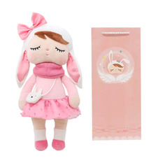 Кукла MamaZaToy мягкая сплюшка розовый Зайчик