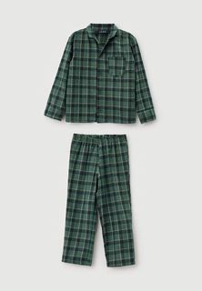 Пижама детская Cleo 2045, зеленый,клетка, 98