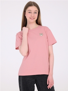 Футболка детская Апрель 1ДДФК4322001, светло-розовый245 Мишка вышивка, 140