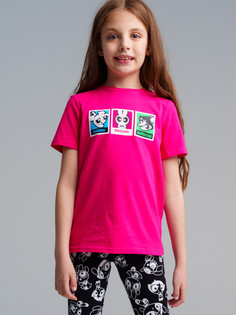 Футболка детская PlayToday 12441908, малиновый, 164