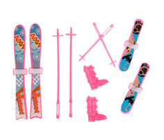 Две пары лыж, две пары палок, ботинки для Софии и Анечки Карапуз