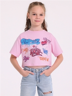 Футболка детская Апрель 1ДДФК4346001, светло-розовый14 Уличное граффити, 140