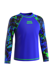 Гидрофутболка детская Mad Wave T-Shirt Longsleeve Junior, синий, 152