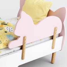 Бортик для кроватки DIMDOM kids котенок, розовый