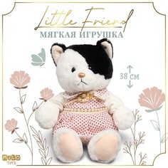 Мягкая игрушка Milo toys Little Friend, кошечка в розовом платье