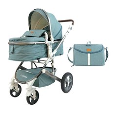 Детская коляска-трансформер 2в1 Luxmom 518, зеленый