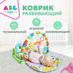 Развивающий коврик детский пианино abcAge 0+ No Brand