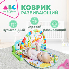 Развивающий коврик детский пианино abcAge 0+ No Brand