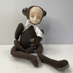 Мягкая игрушка Кукла с гульками, ручная работа, 20 см No Brand