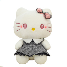Мягкая игрушка Hello Kitty Куроми аниме, с розовым бантом 50 см