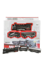 Детская железная дорога Rail King Поезд Локомотив со светом и звуком на батарейка,19051-1