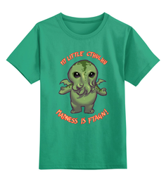 Детская футболка Printio Ктулху англ. cthulhu цв.зеленый р.128