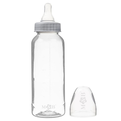 Бутылочка для кормления Mum&Baby цилиндр, 250 мл, белый