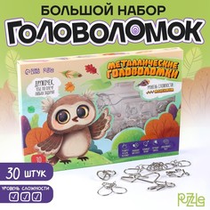 Металлическая головоломка Puzzle Сова 9828823 30 шт