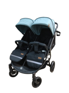 Коляска прогулочная для двойни luxmom T11, зеленый