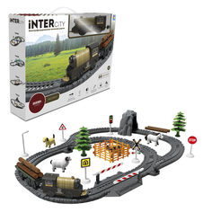 Набор железная дорога 1TOY InterCity Diesel Лесовоз 66 дет