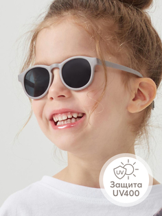 Очки солнцезащитные детские Happy Baby UV400, защита от ультрафиолета, ремешок, коричневые