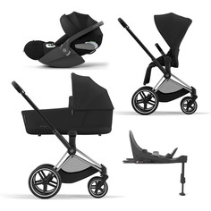 Коляска детская 4 в 1 Cybex Priam IV, шасси IV Chrome Black, Sepia Black