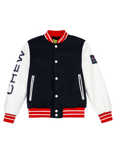 Бомбер детский PlayToday 12411008, белый,синий,красный, 140