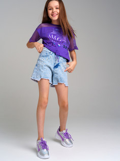 Шорты детские PlayToday 12421086, голубой, 164