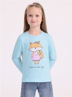 Лонгслив детский Апрель 349дев001Д1У, голубой, 92