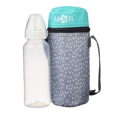 Термосумка для бутылочки Mum&Baby, серая, форма тубус