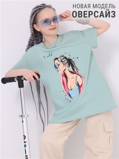 Футболка детская Апрель 274дев001Д2Р, зеленый, 140