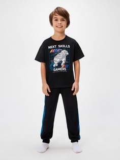 Пижама детская Acoola 20134280005, черный, 110