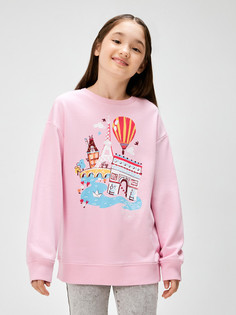 Свитшот детский Acoola 20230170009, розовый, 116