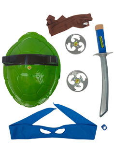 Игровой набор Черепашки-ниндзя Леонардо, панцирь, оружие, повязка, 114092SMM No Brand