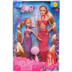 Кукла Defa Lucy Русалочки, мама и дочка, с аксессуарами 8235d/розовое-фиолетовое Abtoys